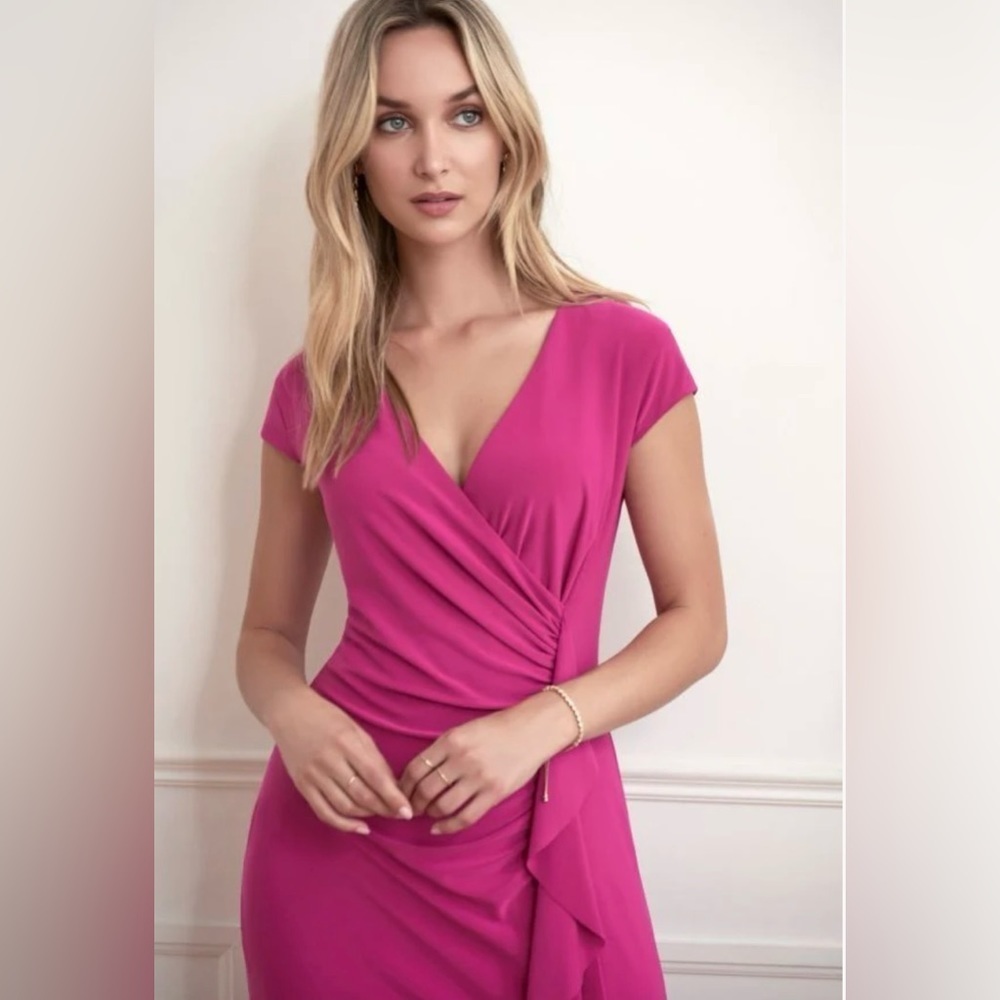 American Living Front V
Neck Short Sleeves Wrap Dress